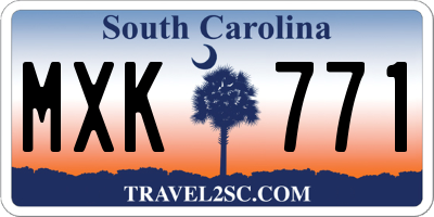 SC license plate MXK771