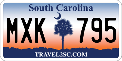SC license plate MXK795