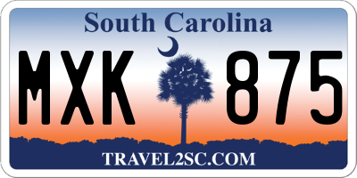 SC license plate MXK875