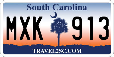 SC license plate MXK913