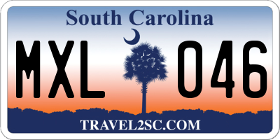 SC license plate MXL046