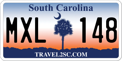 SC license plate MXL148