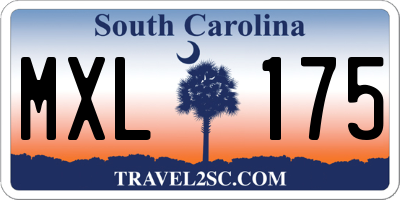 SC license plate MXL175