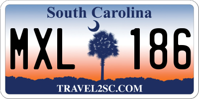 SC license plate MXL186