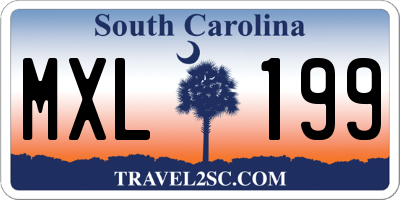 SC license plate MXL199