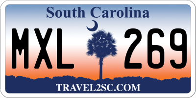SC license plate MXL269