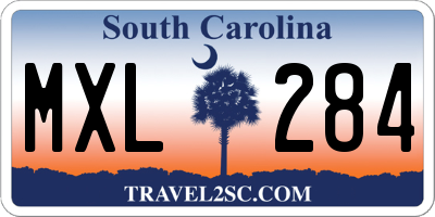 SC license plate MXL284