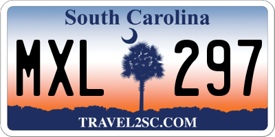 SC license plate MXL297