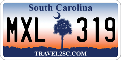 SC license plate MXL319