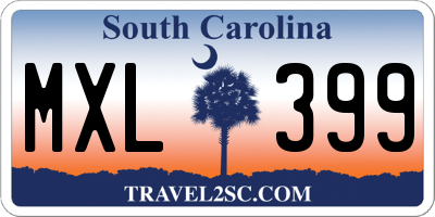 SC license plate MXL399
