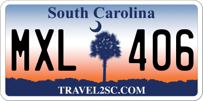 SC license plate MXL406