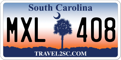 SC license plate MXL408