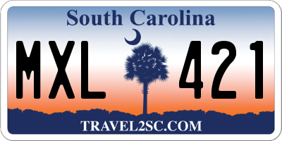 SC license plate MXL421