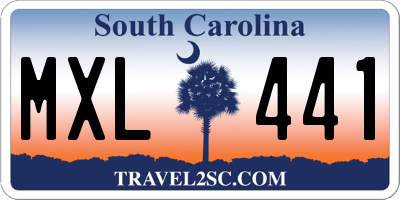 SC license plate MXL441
