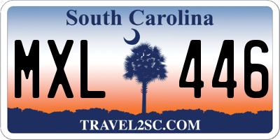 SC license plate MXL446