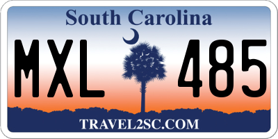 SC license plate MXL485