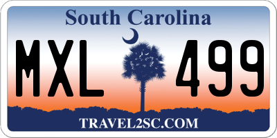 SC license plate MXL499