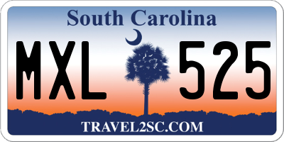 SC license plate MXL525