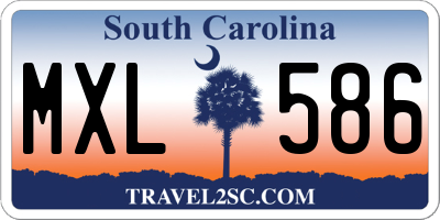 SC license plate MXL586
