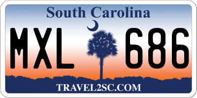 SC license plate MXL686