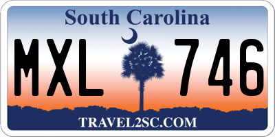SC license plate MXL746