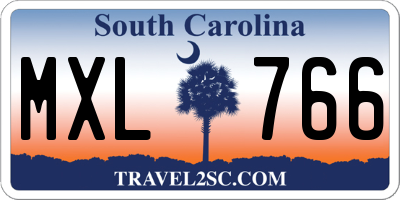 SC license plate MXL766