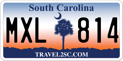 SC license plate MXL814