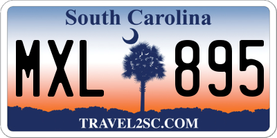 SC license plate MXL895