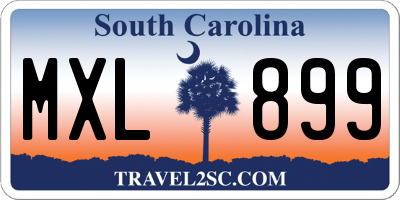 SC license plate MXL899