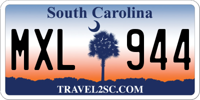 SC license plate MXL944