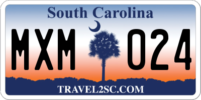 SC license plate MXM024