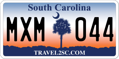 SC license plate MXM044
