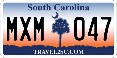 SC license plate MXM047