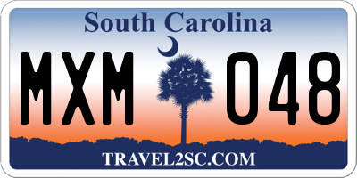 SC license plate MXM048
