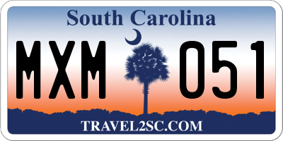 SC license plate MXM051