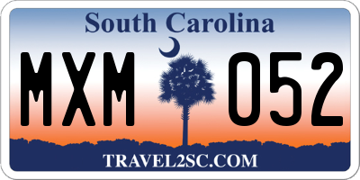 SC license plate MXM052