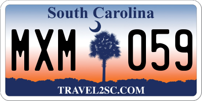 SC license plate MXM059