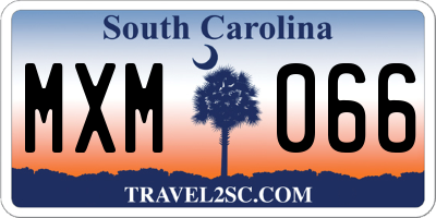 SC license plate MXM066