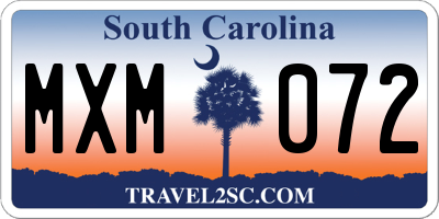 SC license plate MXM072