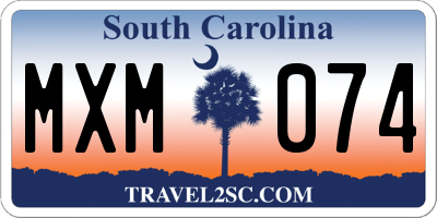 SC license plate MXM074