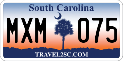 SC license plate MXM075