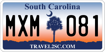 SC license plate MXM081