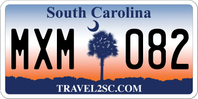 SC license plate MXM082