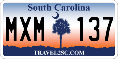SC license plate MXM137