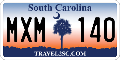 SC license plate MXM140