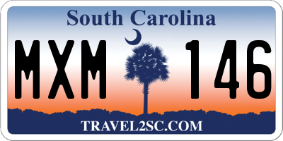 SC license plate MXM146
