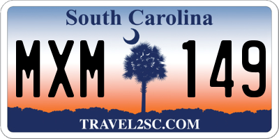 SC license plate MXM149