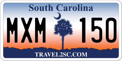 SC license plate MXM150