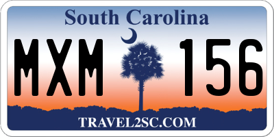 SC license plate MXM156