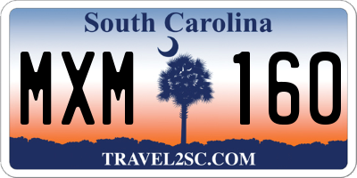 SC license plate MXM160